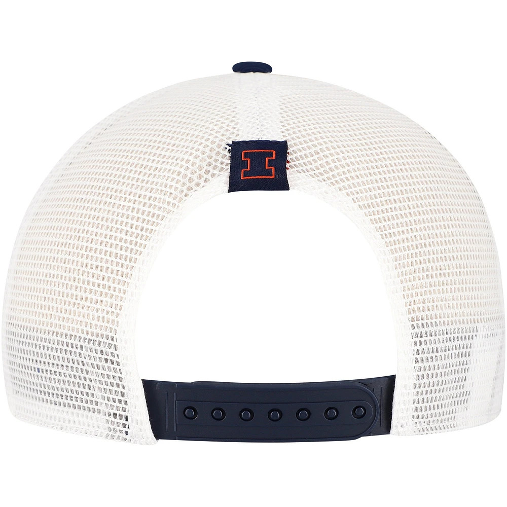 Men's Nike Navy Illinois Fighting Illini 2024/25 Sideline Rise Trucker Adjustable Hat
