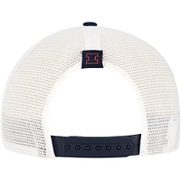 Men's Nike Navy Illinois Fighting Illini 2024/25 Sideline Rise Trucker Adjustable Hat