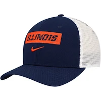 Men's Nike Navy Illinois Fighting Illini 2024/25 Sideline Rise Trucker Adjustable Hat