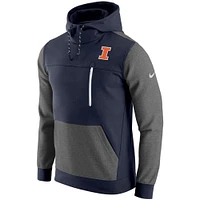 Sweat à capuche Nike Illinois Fighting Illini AV-15 2.0 bleu marine pour homme