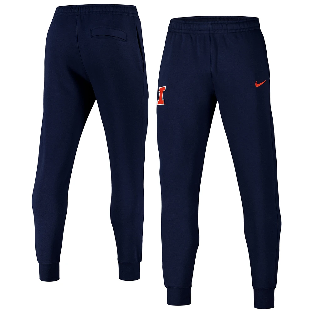 Pantalon en molleton Nike Illinois Fighting Illini Club pour homme, bleu marine