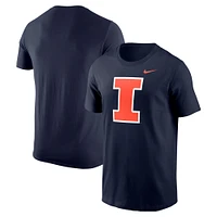 T-shirt Nike bleu marine avec logo Illinois Fighting Illini pour homme