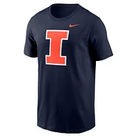 T-shirt Nike bleu marine avec logo Illinois Fighting Illini pour homme