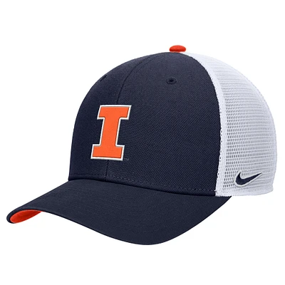 Men's Nike  Navy Illinois Fighting Illini Rise Adjustable Trucker Hat