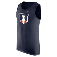 Débardeur Nike Illinois Fighting Illini bleu marine pour homme