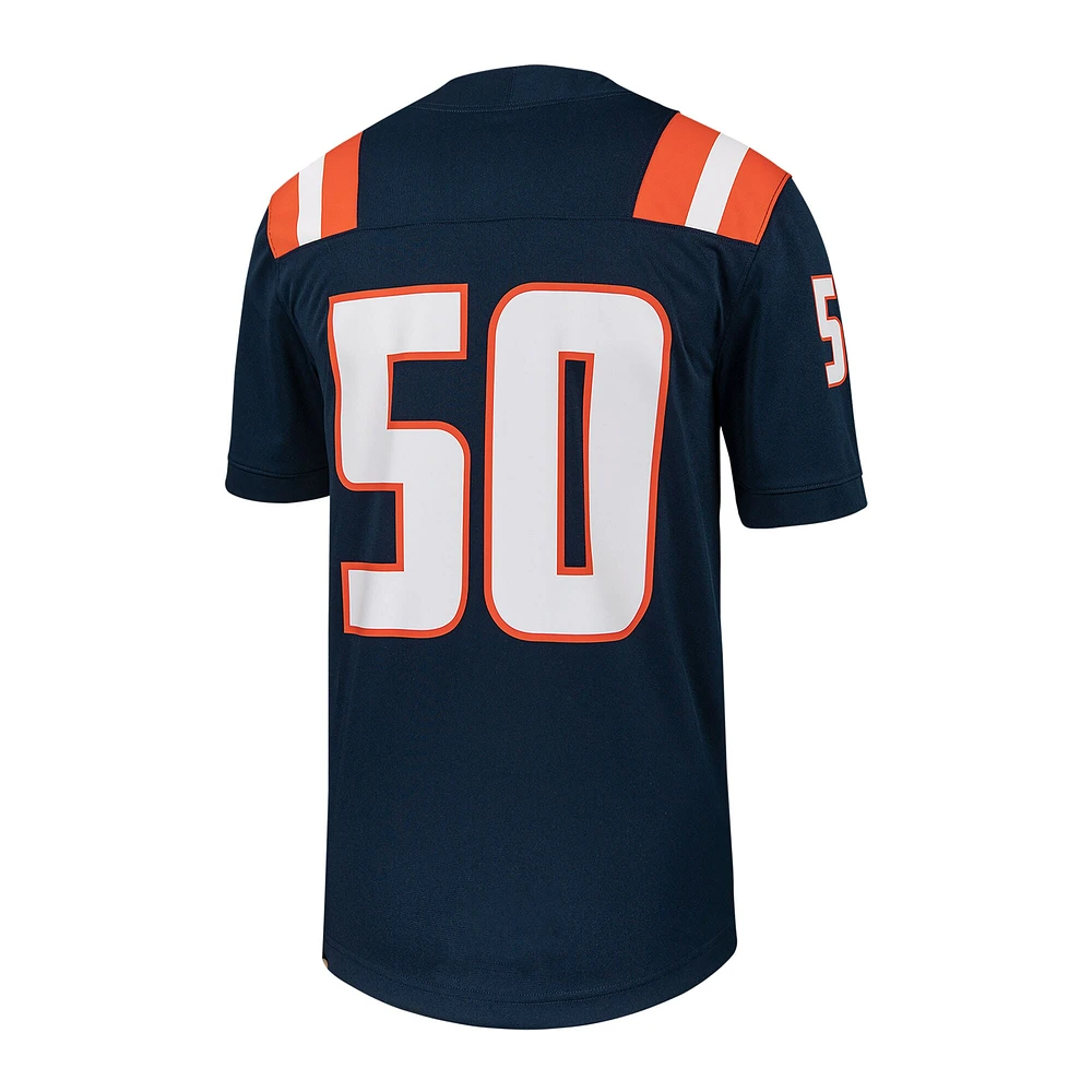 Men's Nike #50 Navy Illinois Fighting Illini Untouchable Football Replica Jersey