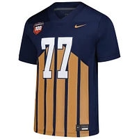 Men's Nike #77 Navy Illinois Fighting Illini Untouchable Replica Football Jersey