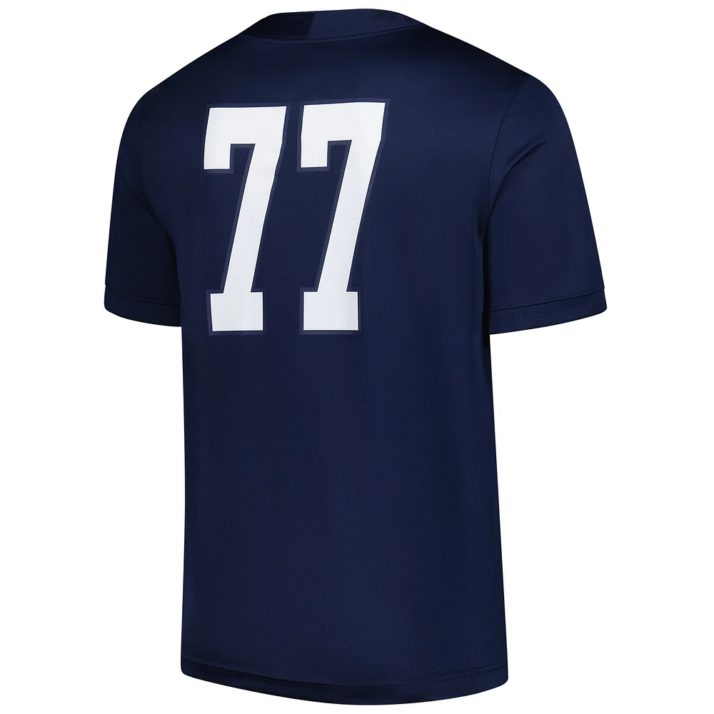 Men's Nike #77 Navy Illinois Fighting Illini Untouchable Replica Football Jersey