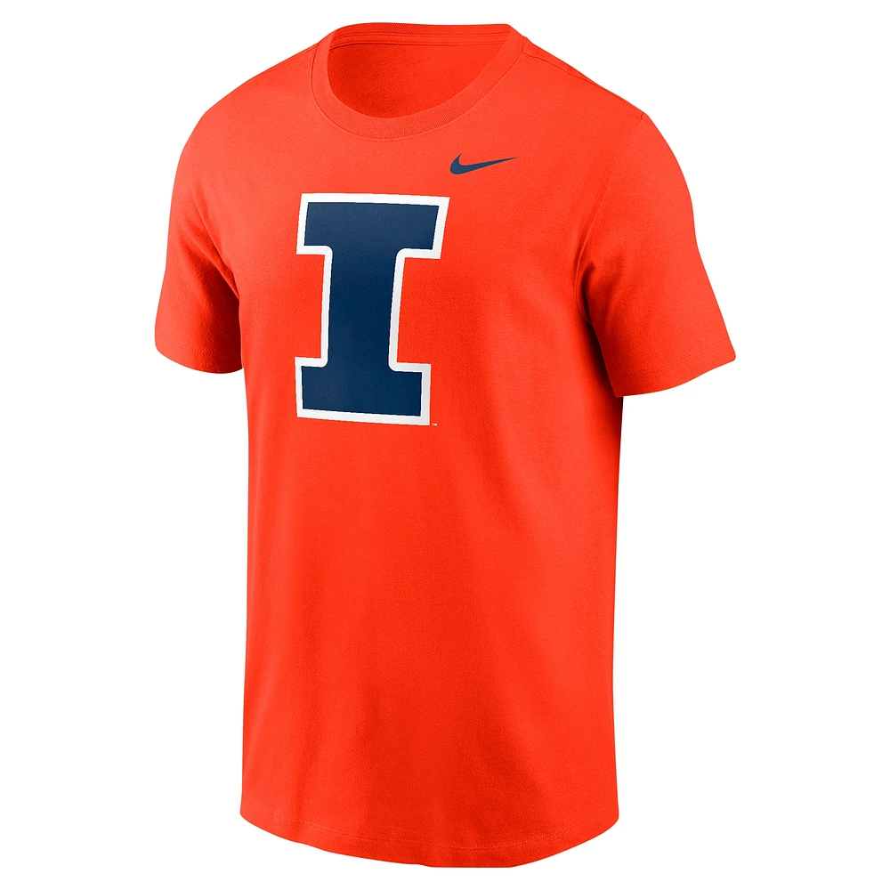 Men's Nike Orange Illinois Fighting Illini Logo T-Shirt