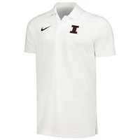 Polo Nike Illinois Fighting Illini Sideline blanc pour homme