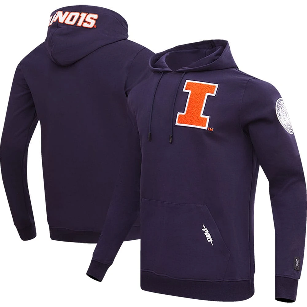 Men's Pro Standard Navy Illinois Fighting Illini Classic Pullover Hoodie