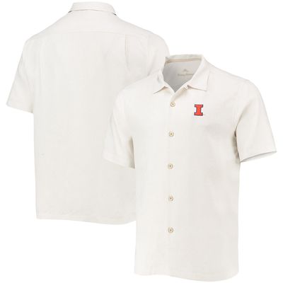 Men's Texas Rangers Tommy Bahama Navy Baseball Bay Button-Up Shirt