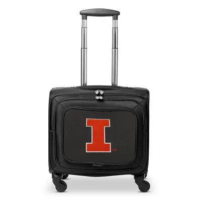 Illinois Fighting Illini MOJO 14'' Laptop Overnighter Wheeled Bag- Black