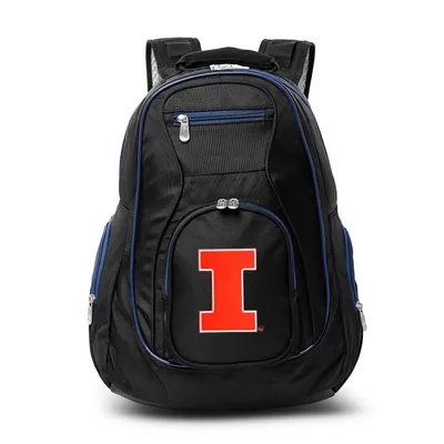 Illinois Fighting Illini MOJO Trim Color Laptop Backpack - Black