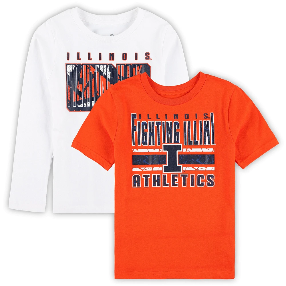 Ensemble de t-shirts pour enfants d'âge préscolaire Illinois Fighting Illini the Mix