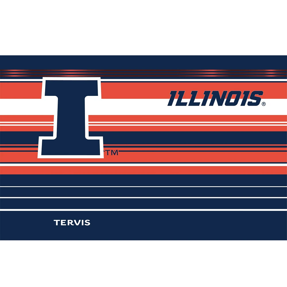 Tervis Illinois Combattant Illini 30oz. Gobelet en acier inoxydable à rayures Hype