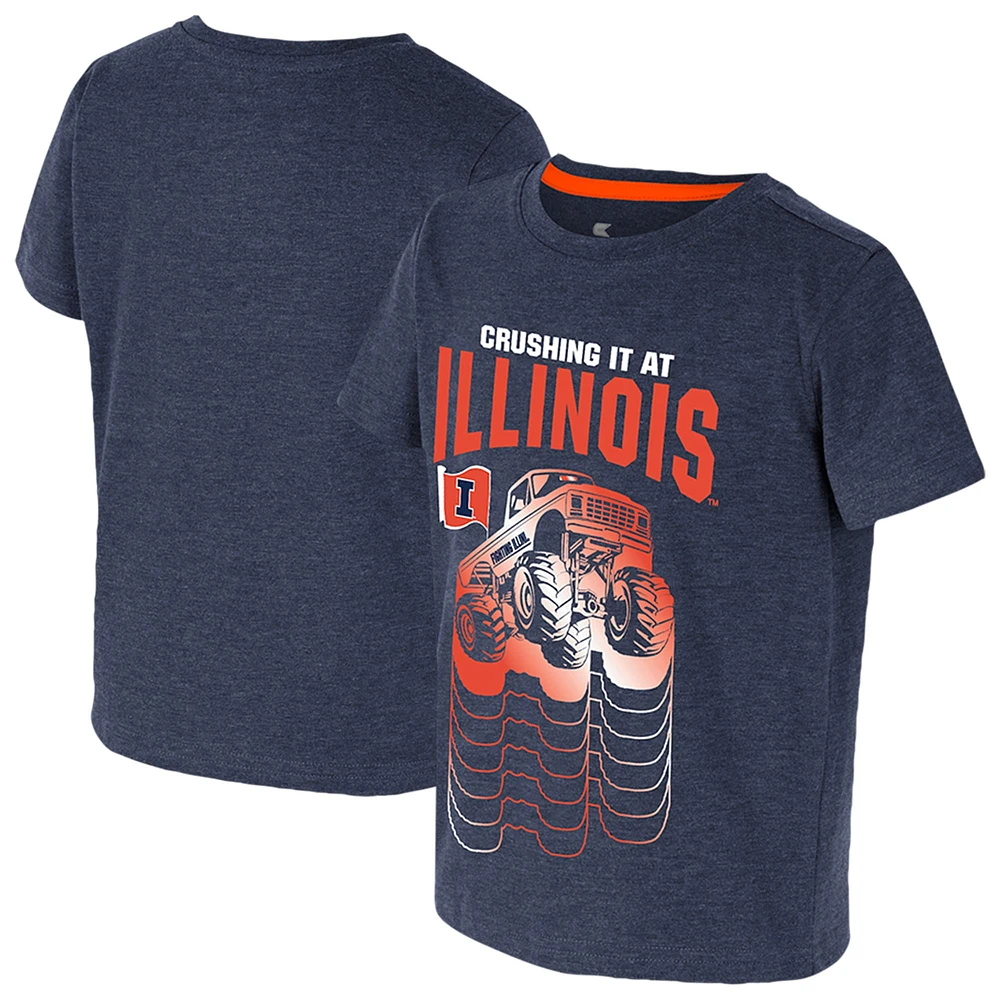 T-shirt pour tout-petits Colosseum Navy Illinois Fighting Illini Crushing It