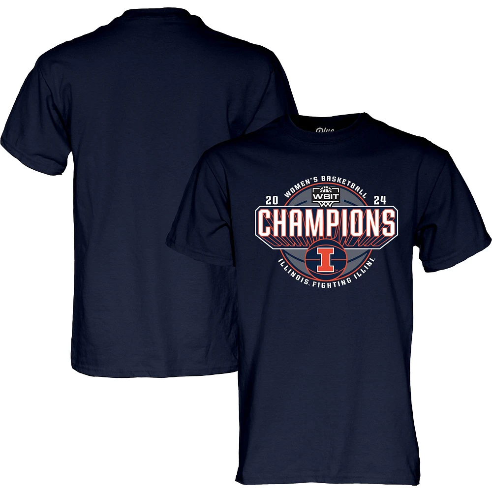 Unisex Blue 84 Navy Illinois Fighting Illini 2024 WBIT Champions T-Shirt