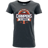 T-Shirt bleu femme 84 Navy Illinois Fighting Illini 2024 Big 10 pour hommes, tournoi de conférence basket-ball, champions vestiaire