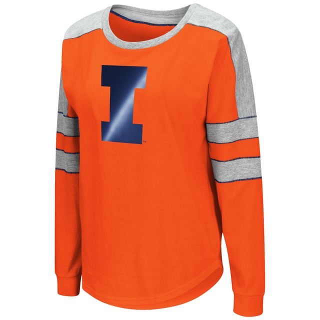 Colosseum Orange Illinois Fighting Illini Trey Dolman T-shirt à manches longues pour femme