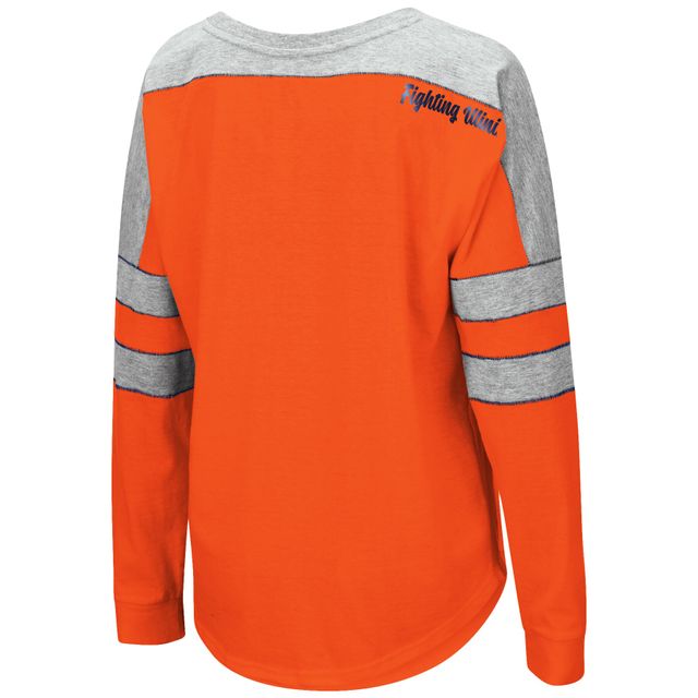 Colosseum Orange Illinois Fighting Illini Trey Dolman T-shirt à manches longues pour femme