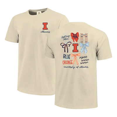 Women's Comfort Colors Cream Illinois Fighting Illini Coquette T-Shirt