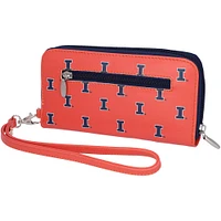 Portefeuille zippé Illinois Fighting Illini pour femme