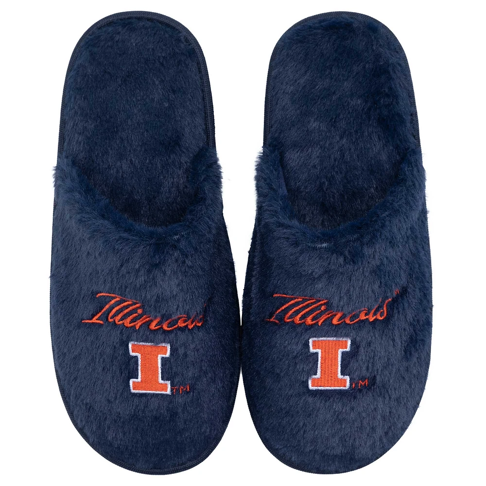 ZooZatz Illinois Fighting Illini Team, Pantoufles en fausse fourrure pour femmes