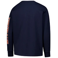 Youth Champion Navy Illinois Fighting Illini Distressed Arch Over Logo Long Sleeve T-Shirt