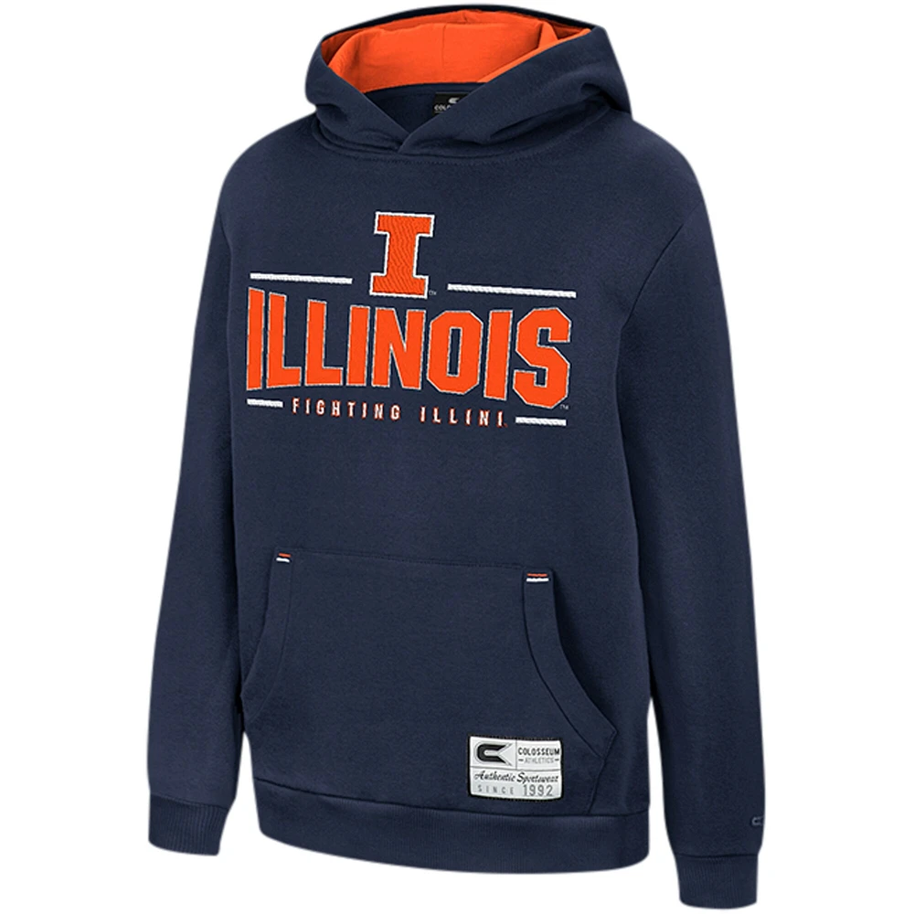 Sweat à capuche pour jeunes Colosseum Navy Illinois Fighting Illini Lead Guitarists