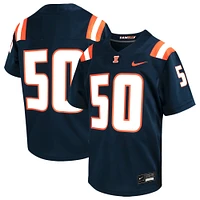 Youth Nike #50 Navy Illinois Fighting Illini Game Jersey