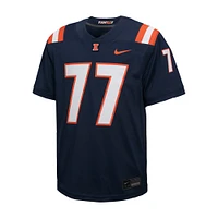 Youth Nike #50 Navy Illinois Fighting Illini Untouchable Replica Game Jersey