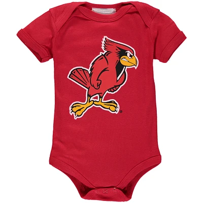 Body rouge à gros logo des Redbirds de l'état l'Illinois pour bébé