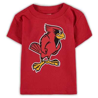 T-shirt rouge à gros logo des Redbirds de l'État l'Illinois pour bébé