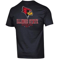 T-shirt Champion Black Illinois State Redbirds Stack 2-Hit pour homme