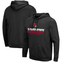 Men's Colosseum Black Illinois State Redbirds Lantern Pullover Hoodie