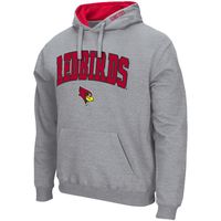 Men's Colosseum Heathered Gray Illinois State Redbirds Arch & Logo 3.0 Pullover Hoodie