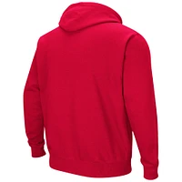 Men's Colosseum Red Illinois State Redbirds Arch and Logo Pullover Hoodie