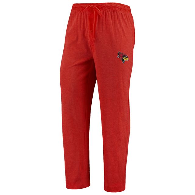 Concepts Sport pour homme Rouge/anthracite chiné Illinois State Redbirds Meter T-shirt à manches longues et pantalon Ensemble de nuit