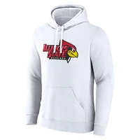 Men's Fanatics  White Illinois State Redbirds Primary Logo Pullover Hoodie
