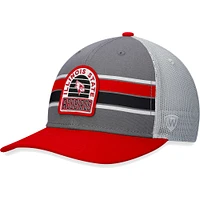 Men's Top of the World Gray/Red Illinois State Redbirds Aurora Trucker Adjustable Hat