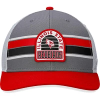 Men's Top of the World Gray/Red Illinois State Redbirds Aurora Trucker Adjustable Hat