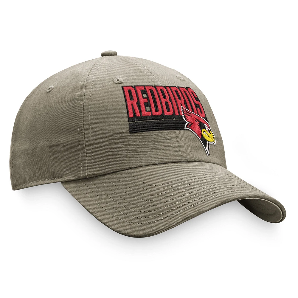 Top of the World Kaki Illinois State Redbirds Slice Casquette réglable pour homme