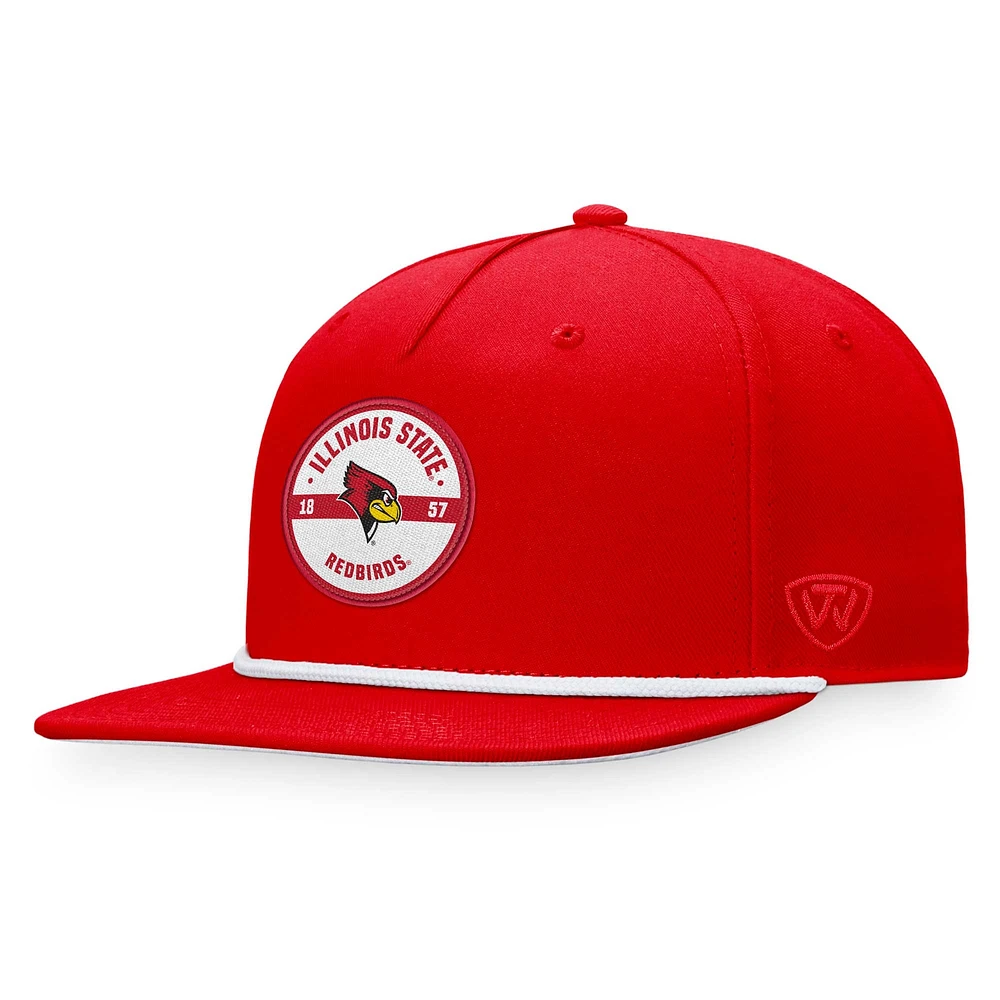 Casquette Top of the World rouge pour hommes, Illinois State Redbirds Bank