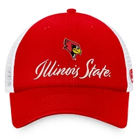 Casquette réglable Top of the World pour femmes, rouge/blanc, Illinois State Redbirds Charm Trucker