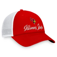 Casquette réglable Top of the World pour femmes, rouge/blanc, Illinois State Redbirds Charm Trucker