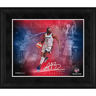 Aliyah Boston Indiana Fever Fac-similé Signature Encadré 16" x 20" Collage des étoiles du jeu