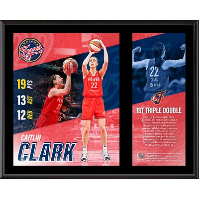 Caitlin Clark Indiana Fever 12" x 15" 1st WNBA Rookie to Record Triple-Double Sublimated Plaque