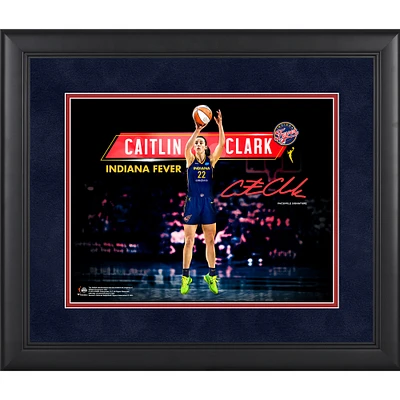 Photographie encadrée de Caitlin Clark, Indiana Fever, 11" x 14" - Signature fac-similé