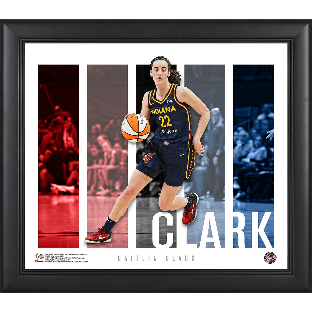 Collage de panneaux encadrés de 15" x 17" de Caitlin Clark Indiana Fever